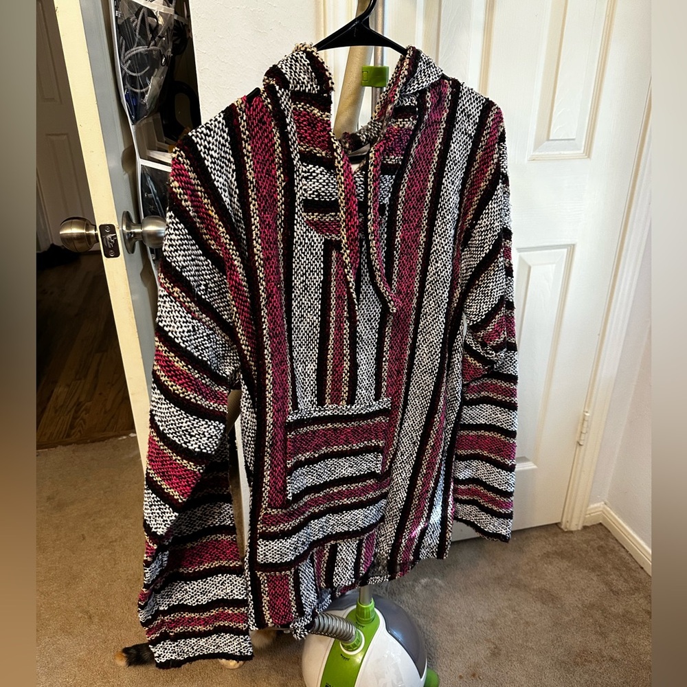 Striped Hooded Men's Sweater